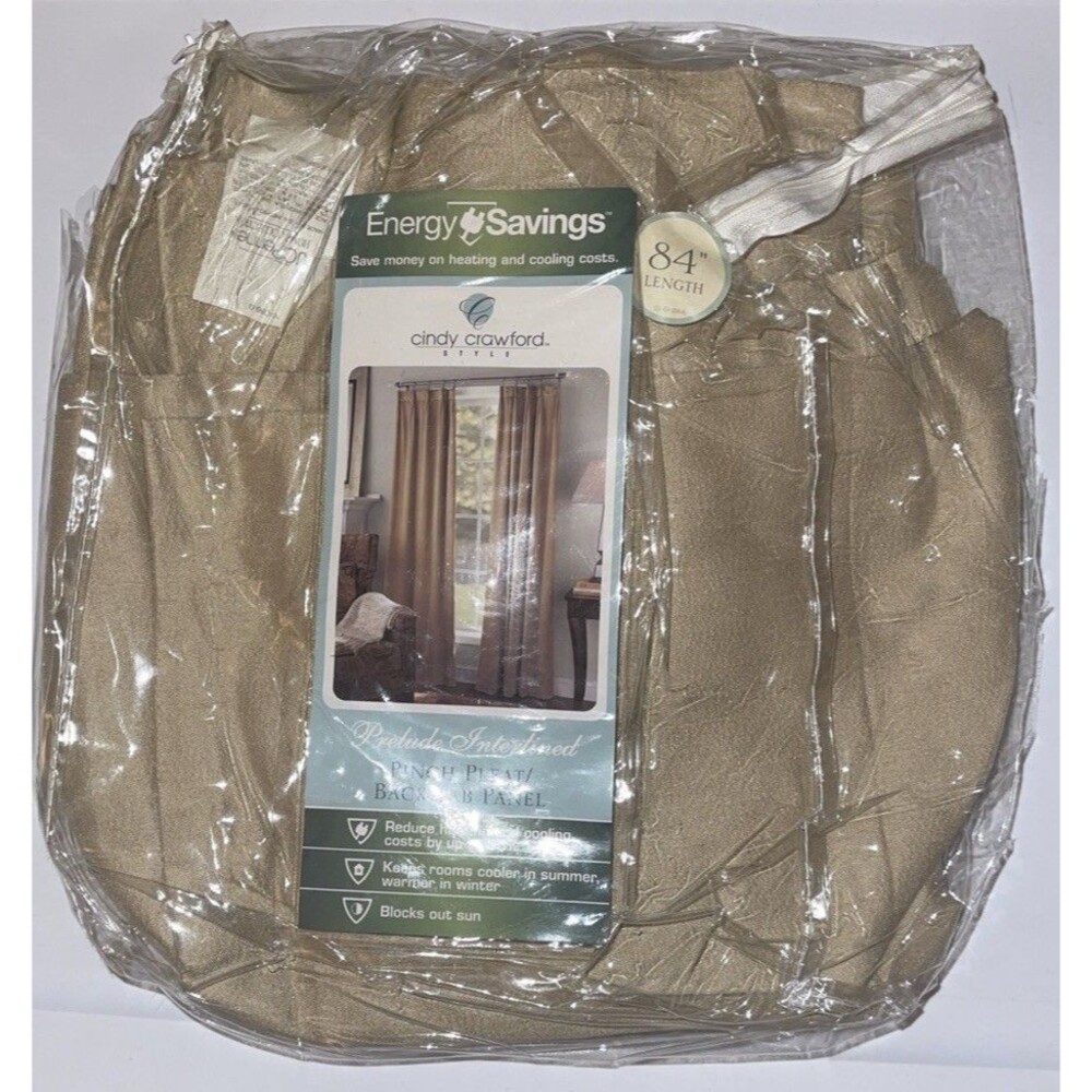 CINDY CRAWFORD ENERGY SAVINGS PRELUDE INTERLINED 84" PANEL 1 Panel